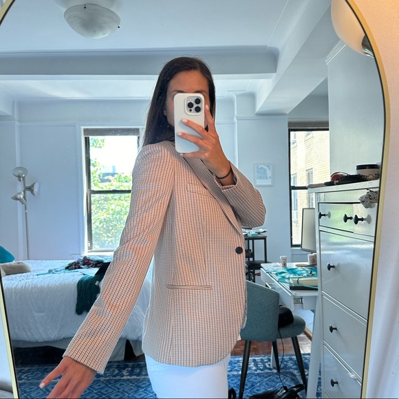 Theory Blush Multi Stratton Knit Blazer - Picture 3 of 9